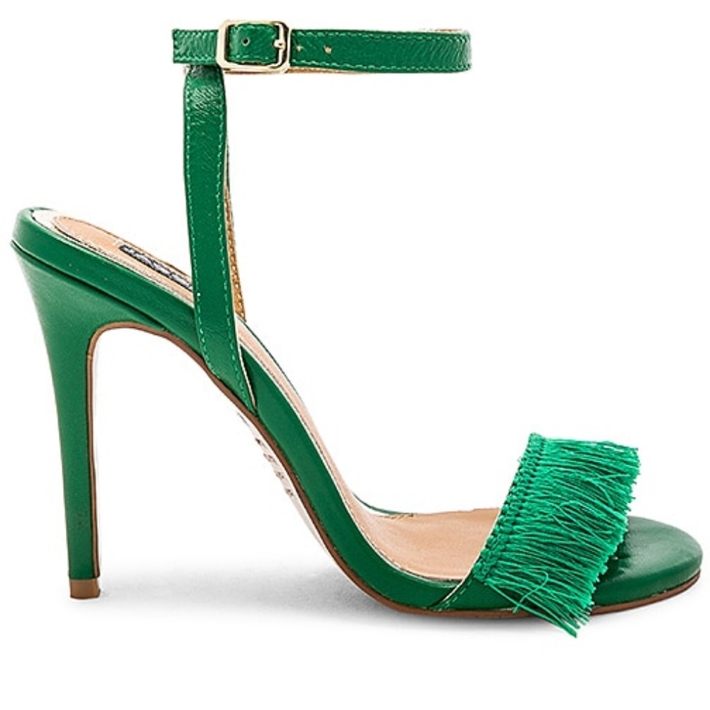 NWOT Emerald Green Jaggar Leather Heels